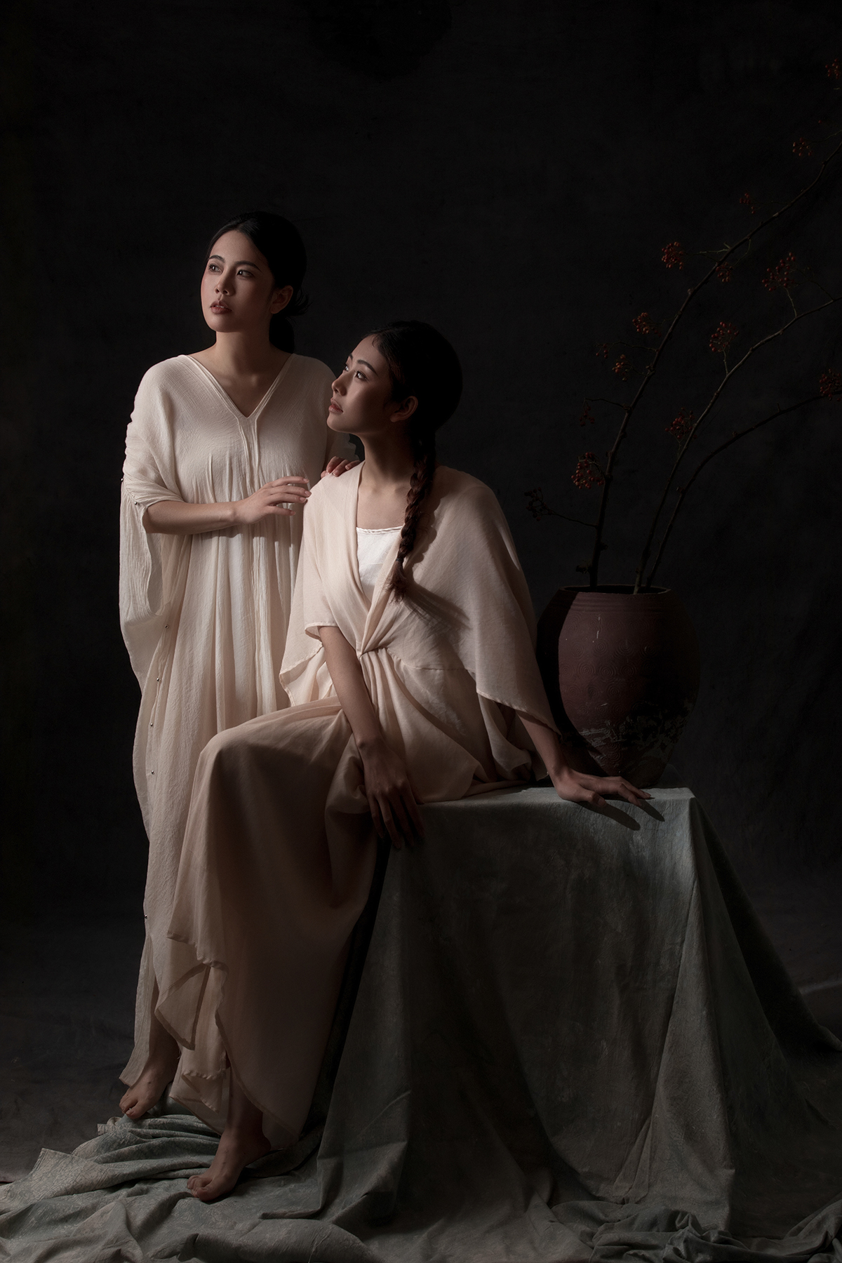 母女新中式肖像